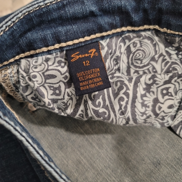 Seven7 Boot Distressed Blue Denim Fashion Jeans - Picture 5 of 5